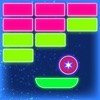 Neon brick breaker icon