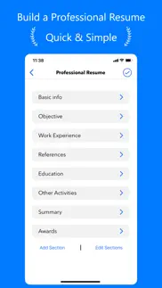 resume builder⁺ iphone screenshot 1