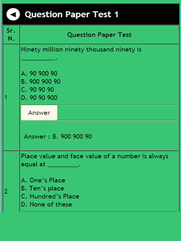 International maths guide iPad screenshot
