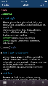 Oxford Thesaurus of English 2 screenshot