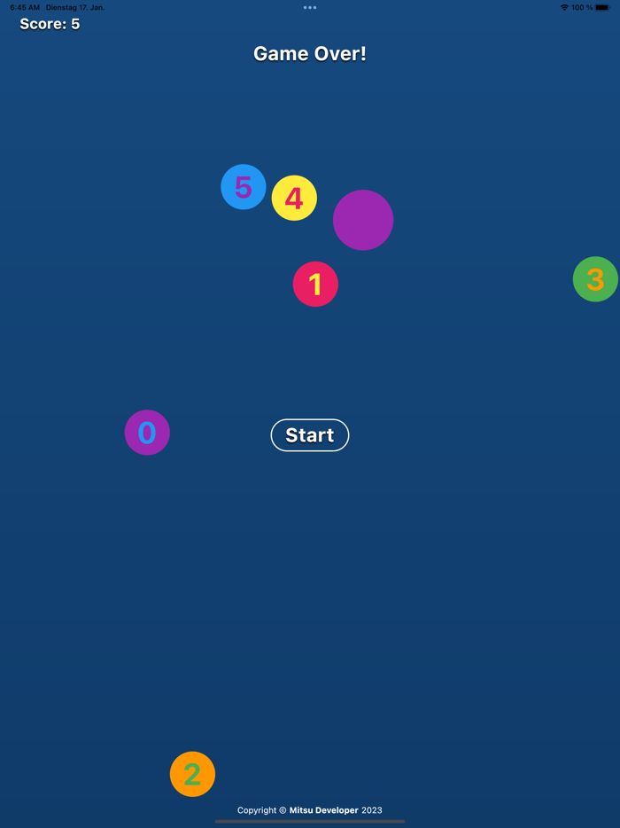 Number and Color Game