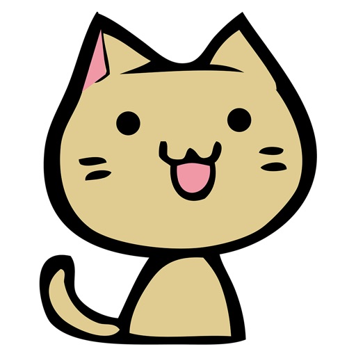 Cat illustration sticker icon