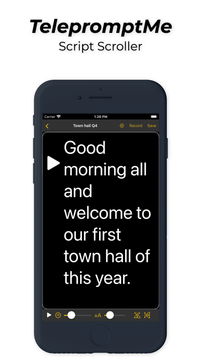 TelepromptMe Lite Text Scroll Screenshot