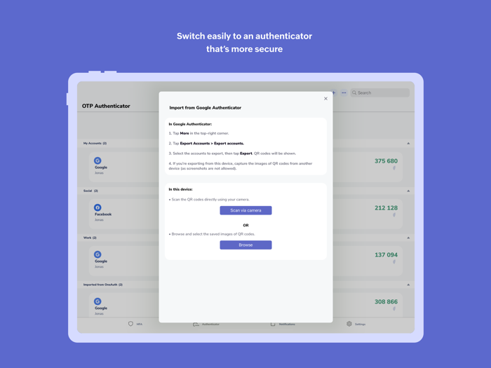 Authenticator App - OneAuth