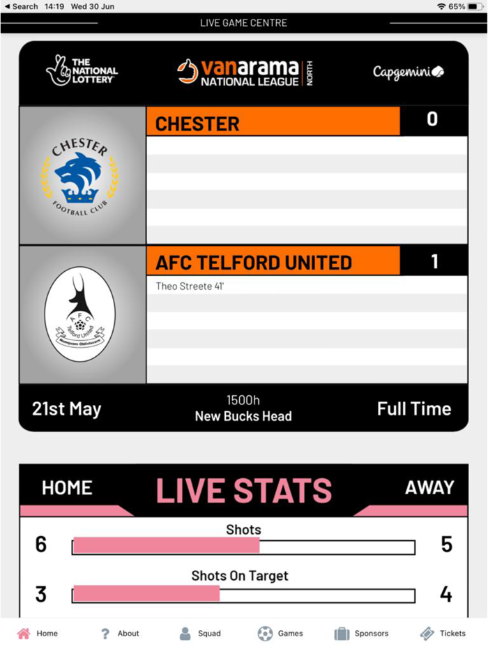 AFC Telford United - The App