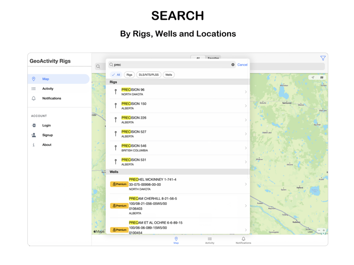 Rig Finder - GeoActivity