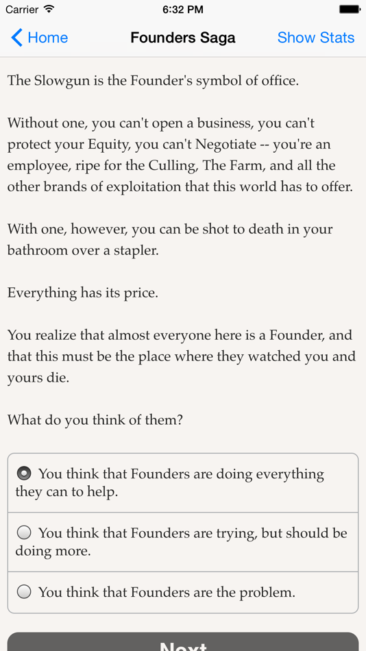 #4. Founders Saga: The Culling (iOS) 由: Hosted Games LLC