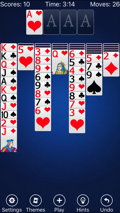 A¹ Yukon Solitaire Card Game Screenshot