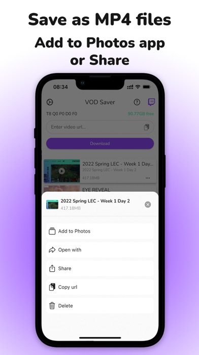 VOD Saver: Save for Twitch Screenshot