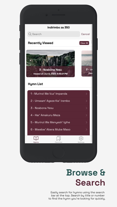 SDA Kinyarwanda Hymnal Screenshot