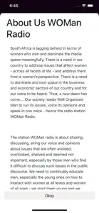 WOMan Radio screenshot #3 for iPhone