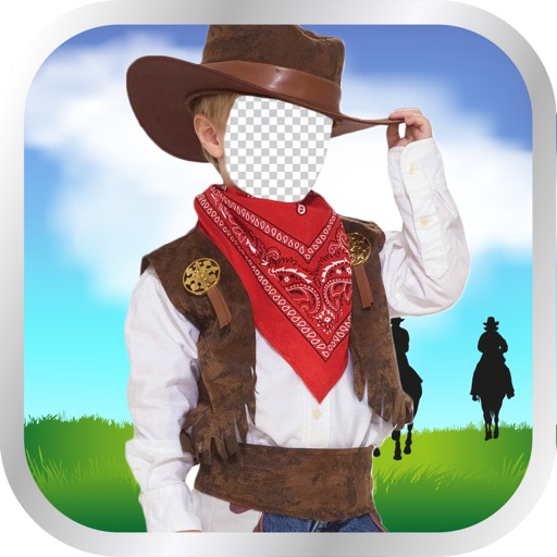 Kids Cowboy Photo Montage icon