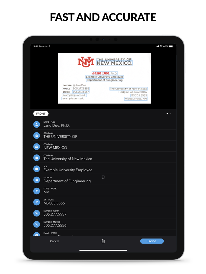 Smart Business Card Scanner
