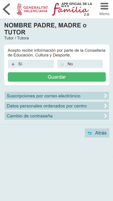 GVA Web Familia 2.0 iPhone screenshot 4