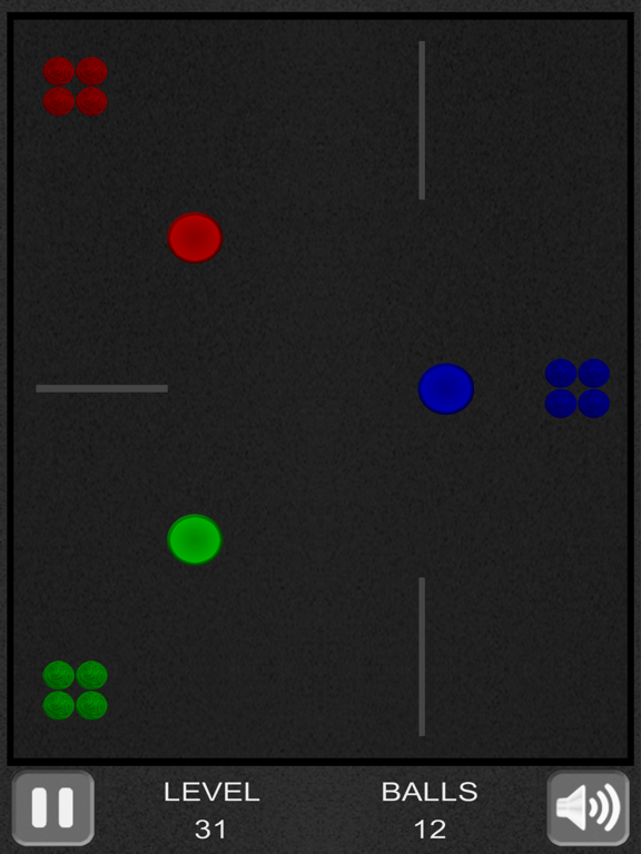Colored balls and holes iPad screenshot