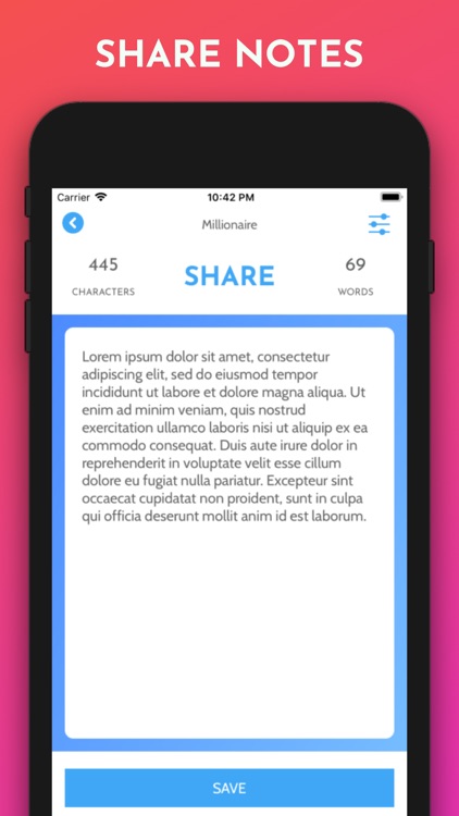 Word Counter & Notes