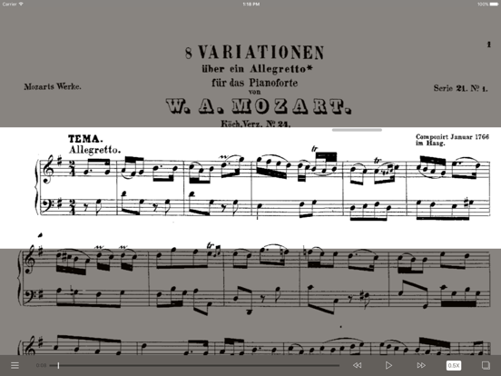 Screenshot #4 for Mozart Variations for piano