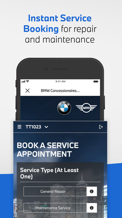 BMW Concessionaires App Screenshot