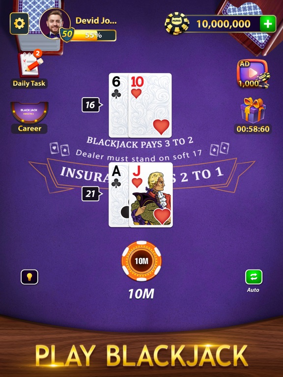 Screenshot #5 pour BlackJack by Murka: 21 Classic