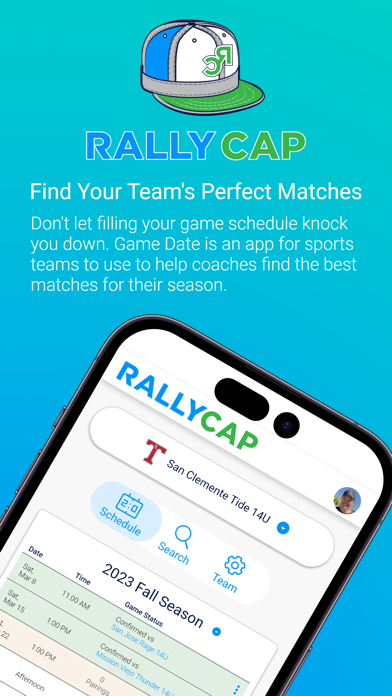 Rally Cap Find/Schedule Games Screenshot