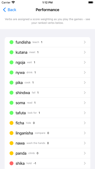 Swahili Verb Blitz Screenshot