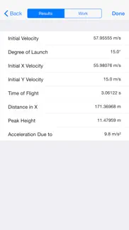 projectile motion calculator iphone screenshot 4