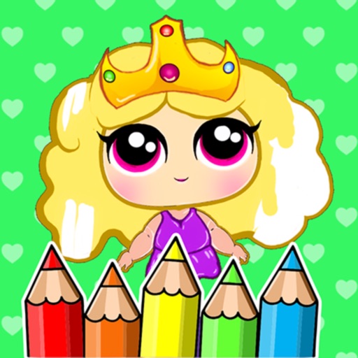 Glitter Dolls coloring book iOS App