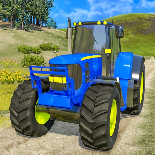 Modern Farming Tractor Driving