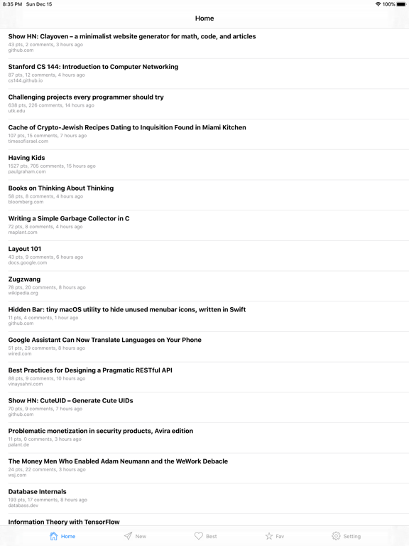 Screenshot #4 pour HN: Hacker News Reader