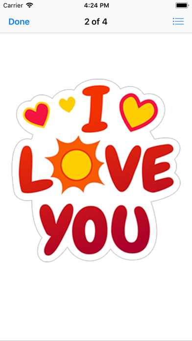 love you stickers Screenshot