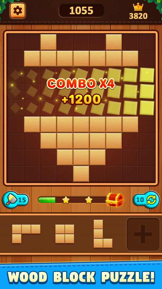 #1. Woody Block Puzzle Game (iOS) Podle: Mrudul Babariya