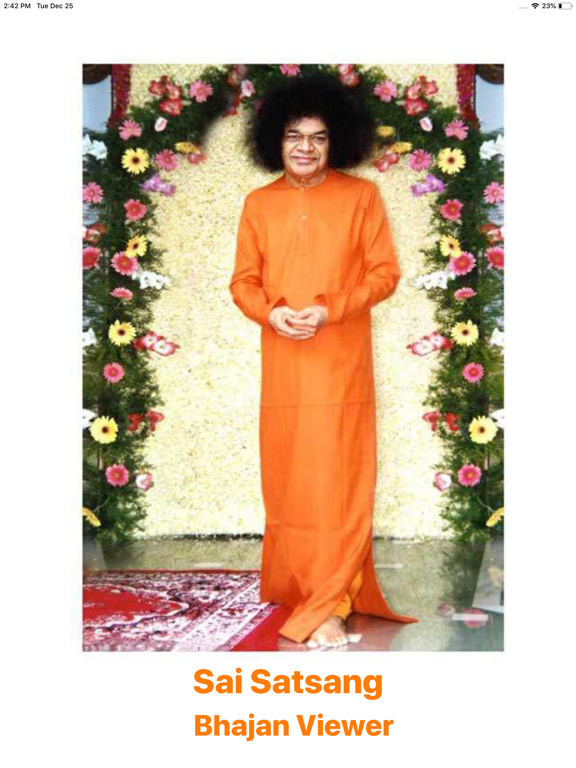 Sri Sai Satsang-Bhajan Viewer iPad screenshot 1 - Education app