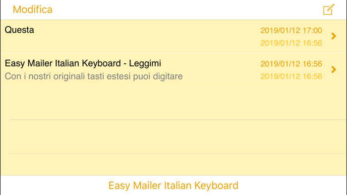 Easy Mailer Italian Keyboard