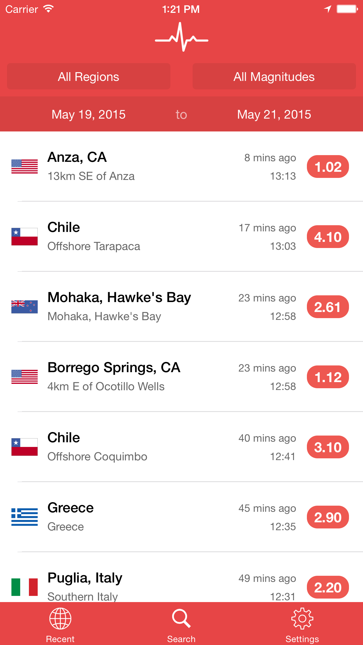 My Earthquake Alerts & Feed screenshot 2