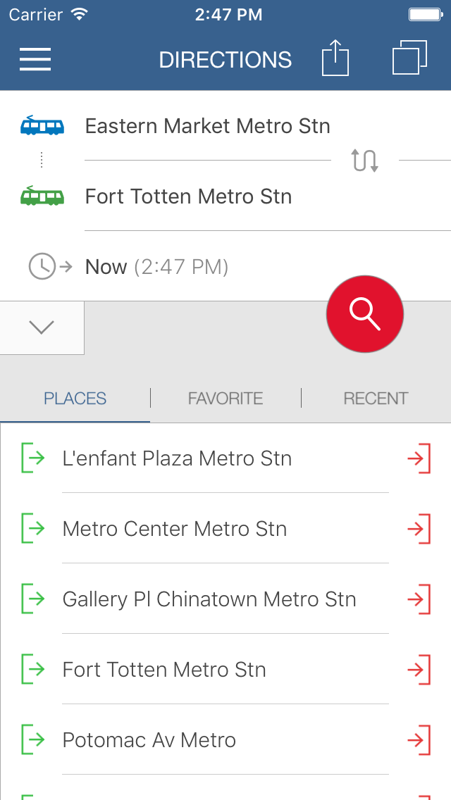 ezRide Washington WMATA