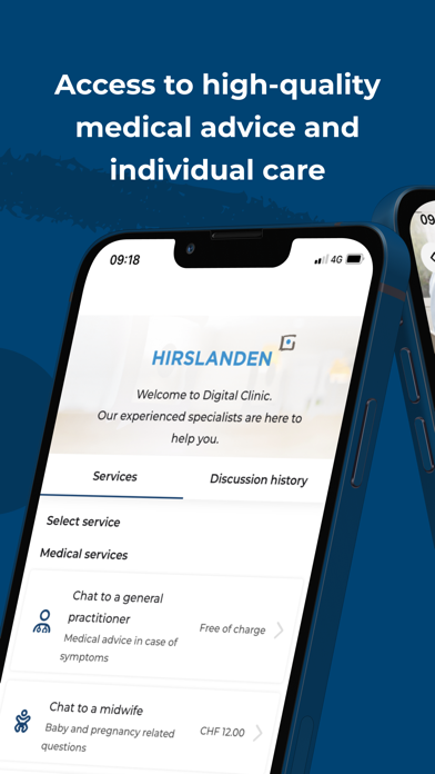 Hirslanden-App Screenshot