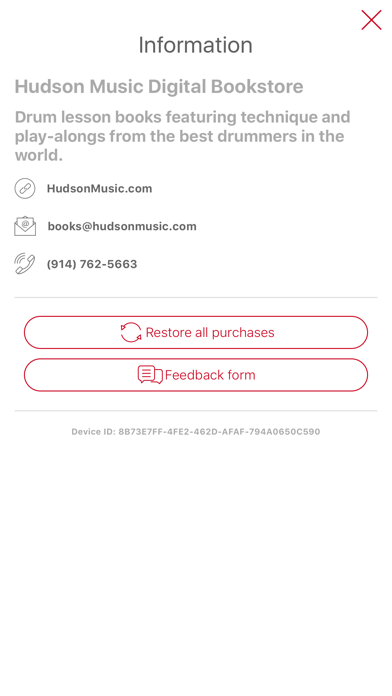 Hudson Music Digital Bookstore Screenshot