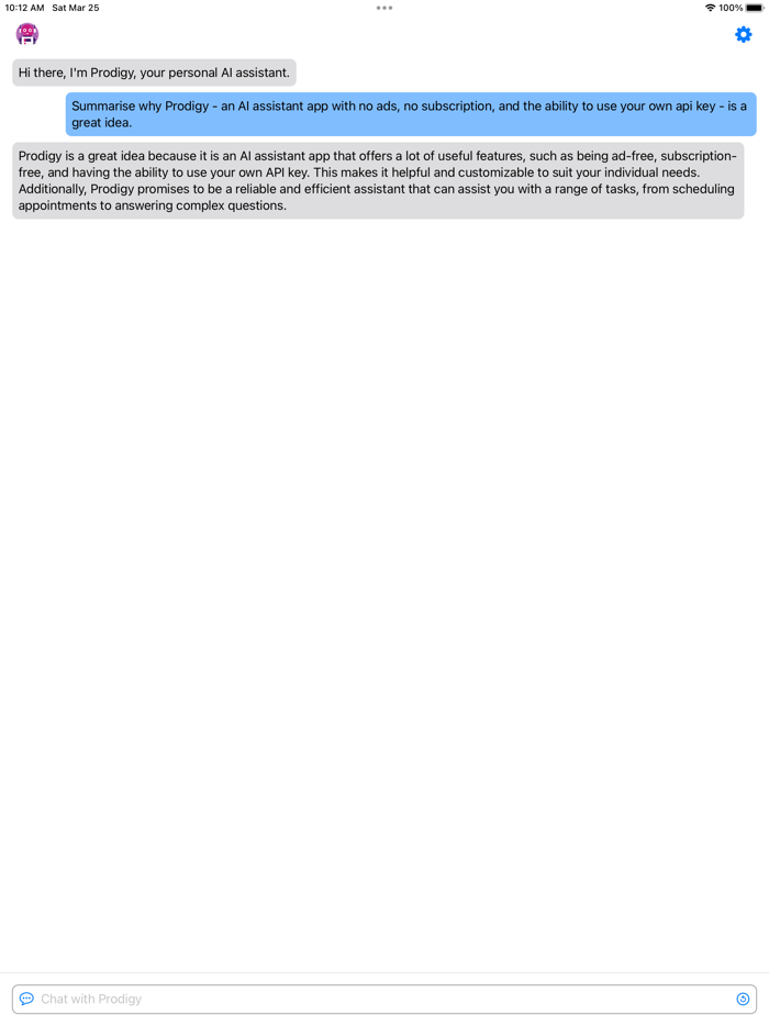 Prodigy - AI chat assistant