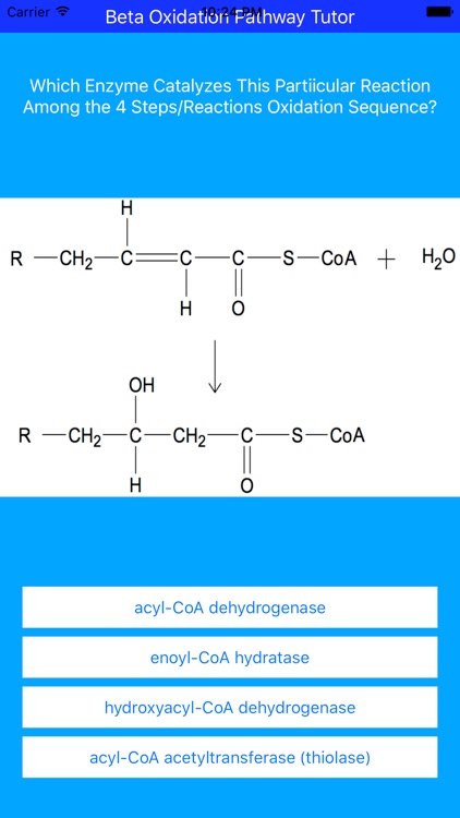 Beta Oxidation Pathway Tutor