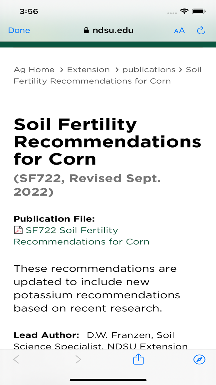 NDSU Nitrogen Calculator