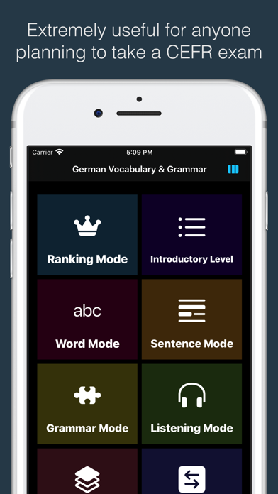 German Vocabulary and Grammar Screenshot