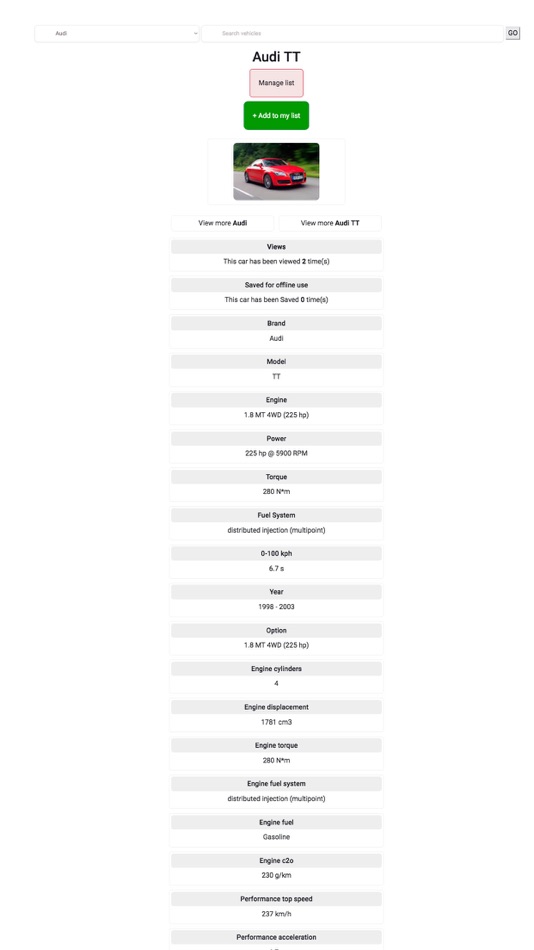 #1. Car Specs, vehicle information (iOS) 由: paul moore