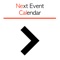 It is an app that displays the next event for each calendar set in the Calendar app