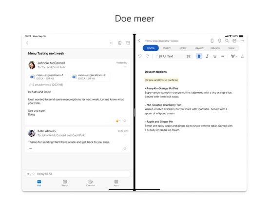 Microsoft Outlook iPad app afbeelding 3