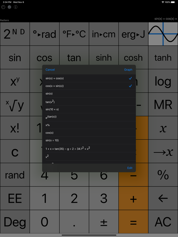 GraphCalcPro2Go iPad screenshot 7 - Utilities app