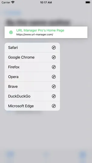 Screenshot von URL Manager Pro auf dem iPhone 8