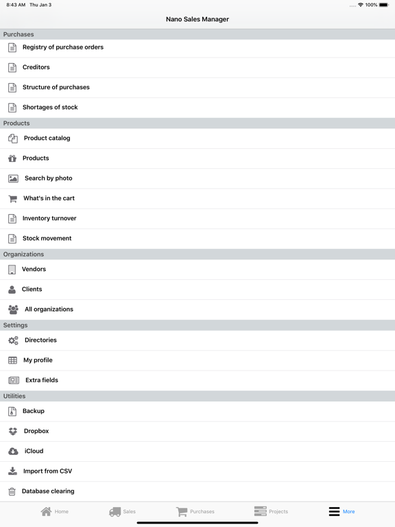 Nano Sales Manager iPad screenshot 8 - Business app