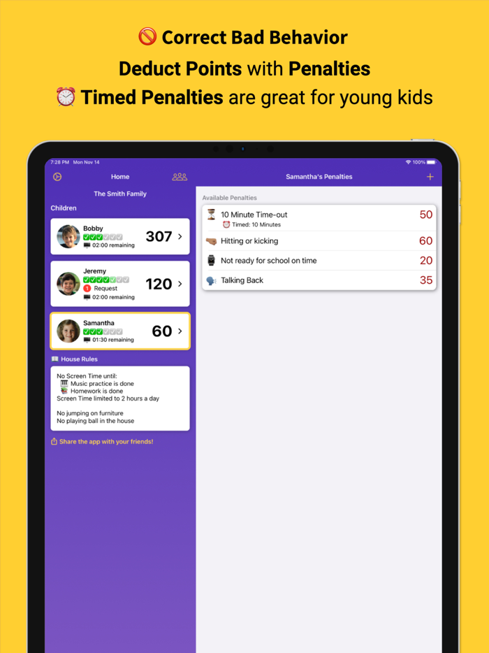 Privilege Points Chore Tracker