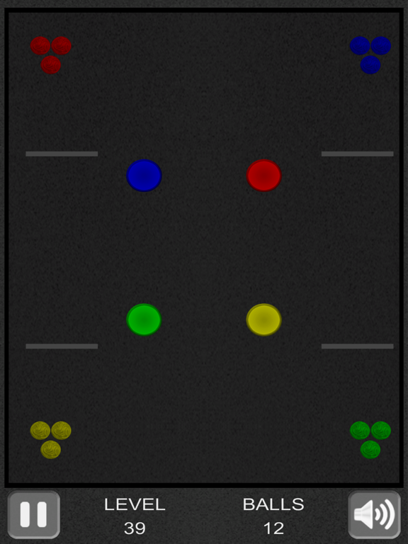 Colored balls and holes iPad screenshot