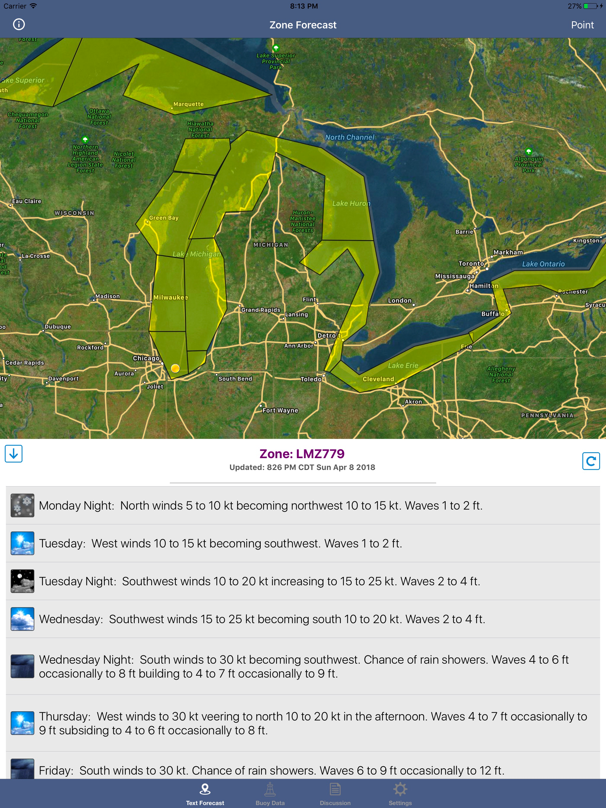 Great Lakes Boating Weather